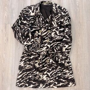 Michael Kors Animal Print Trench Coat
